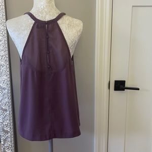 Plum cutout blouse